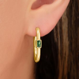 Bruno Magli Daniela Gold Earrings, Smeraldo