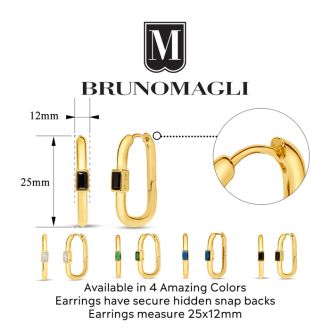Bruno Magli Daniela Gold Earrings, Zaffiro