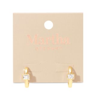 Martha Stewart Gold Hoop Earrings, Crystal