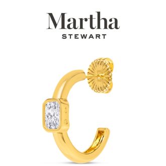 Martha Stewart Gold Hoop Earrings, Crystal