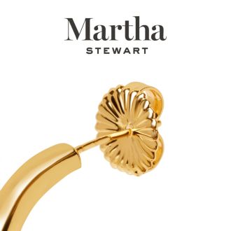 Martha Stewart Gold Hoop Earrings, Crystal