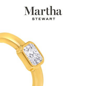 Martha Stewart Gold Hoop Earrings, Crystal