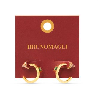 Bruno Magli Felecia Gold Earrings, Smeraldo