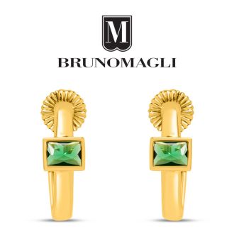 Bruno Magli Felecia Gold Earrings, Smeraldo