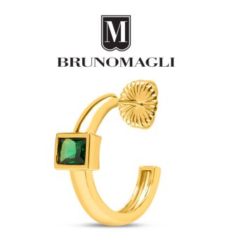 Bruno Magli Felecia Gold Earrings, Smeraldo