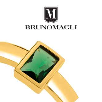 Bruno Magli Felecia Gold Earrings, Smeraldo
