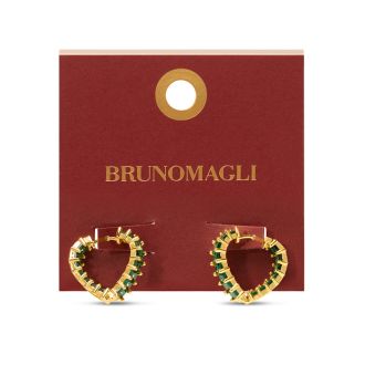 Bruno Magli Rosa Gold Earrings, Smeraldo