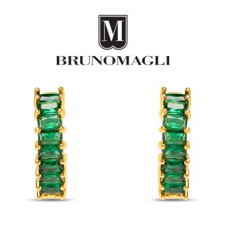 Bruno Magli Rosa Gold Earrings, Smeraldo