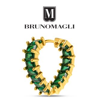 Bruno Magli Rosa Gold Earrings, Smeraldo