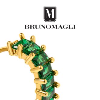 Bruno Magli Rosa Gold Earrings, Smeraldo