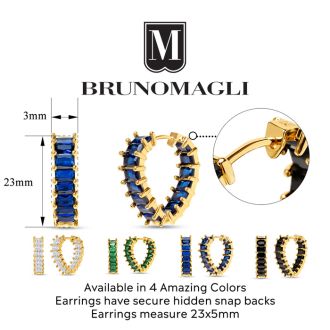 Bruno Magli Rosa Gold Earrings, Nera