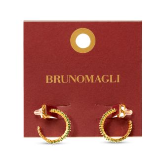 Bruno Magli Adelina Gold Earrings, Smeraldo