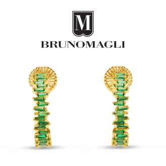 Bruno Magli Adelina Gold Earrings, Smeraldo