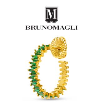 Bruno Magli Adelina Gold Earrings, Smeraldo