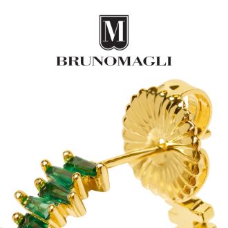 Bruno Magli Adelina Gold Earrings, Smeraldo