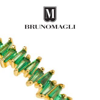 Bruno Magli Adelina Gold Earrings, Smeraldo