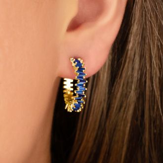 Bruno Magli Adelina Gold Earrings, Zaffiro