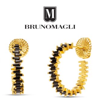 Bruno Magli Adelina Gold Earrings, Nera