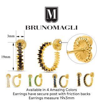 Bruno Magli Adelina Gold Earrings, Nera