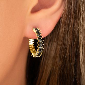 Bruno Magli Adelina Gold Earrings, Nera