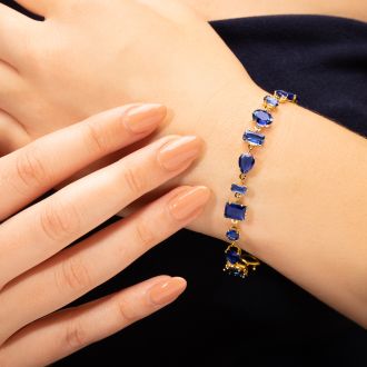 Bruno Magli Renata Gold Bracelet, Zaffiro