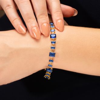 Bruno Magli Pasqualina Gold Bracelet, Zaffiro