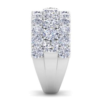 4 Carat Lab Grown Diamond Band Ring In 14K White Gold