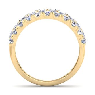 2 Carat Lab Grown Diamond Band Ring In 14K Yellow Gold