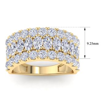 2 Carat Lab Grown Diamond Band Ring In 14K Yellow Gold