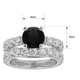 3 Carat Semi Mount Bridal Set In 14K White Gold