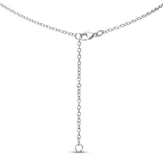 Sterling Silver Created Ruby Gothic Serpent Necklace, 18 Inches