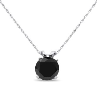 Black diamond clearance solitaire pendant