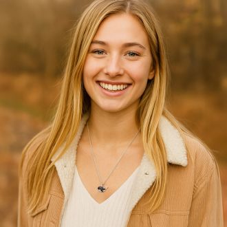 1/10 Carat Blue and White Diamond Baby Whale Necklace In Sterling Silver, 18 Inches