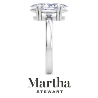 Martha Stewart 2 Carat Marquise Shape Lab Grown Diamond Solitaire Engagement Ring In Sterling Silver
