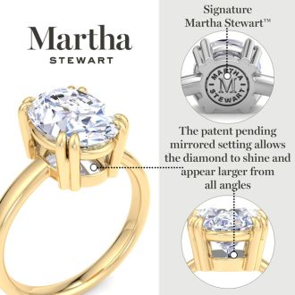 Martha Stewart 2 Carat Round Shape Lab Grown Diamond Solitaire Engagement Ring In Sterling Silver