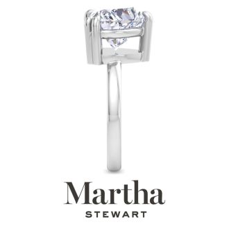 Martha Stewart 5 Carat Heart Shape Lab Grown Diamond Solitaire Engagement Ring In Sterling Silver