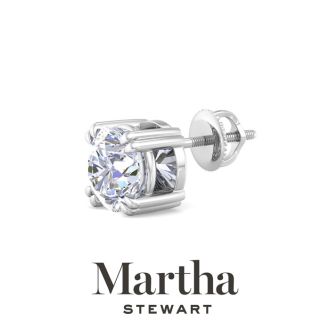 Martha Stewart 4 Carat Lab Grown Diamond Stud Earrings In Sterling Silver