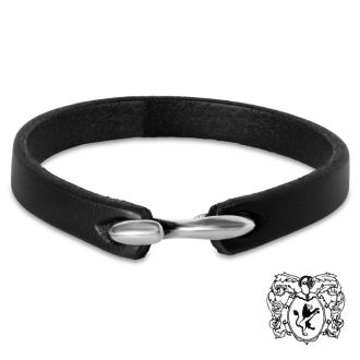 Bruno Magli Mens Refined Leather Bracelet, Black