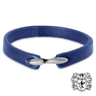 Bruno Magli Mens Refined Leather Bracelet, Indigo