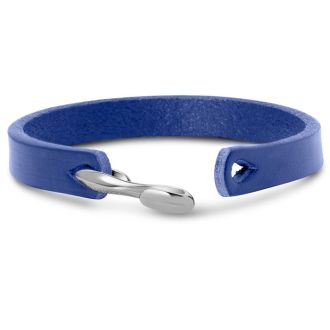 Bruno Magli Mens Refined Leather Bracelet, Indigo