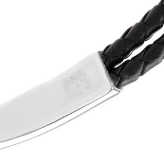 Bruno Magli Mens Archetype Leather Bracelet, Silver