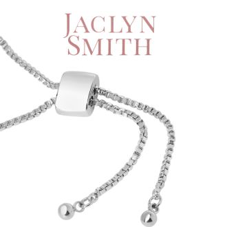 Jaclyn Smith 1 Carat Moissanite Adjustable Bolo Slide Tennis Bracelet