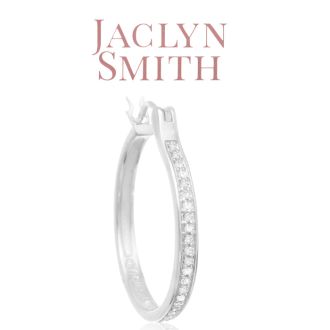 Jaclyn Smith 1/4 Carat Moissanite Hoop Earrings