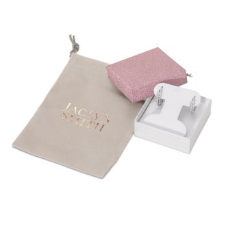 Jaclyn Smith 1/2 Carat Triple Sparkling Moissanite Hoop Earrings