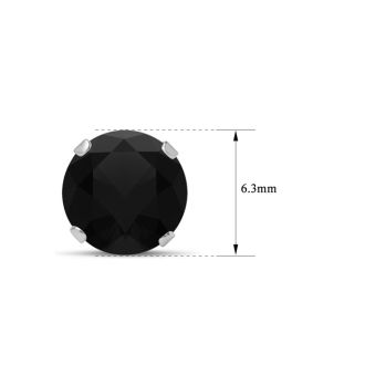 2 Carat Black Moissanite Stud Earrings In White Gold