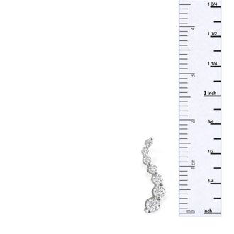 Estate Jewelry 1/2CT Journey Earrings in Sterling Silver With Cubic Zirconia