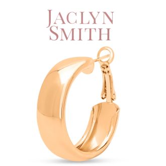 Jaclyn Smith Thick Gold Hoop Earrings, 1 Inch