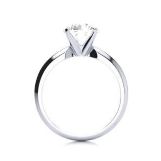 2 Carat Lab Grown Diamond Solitaire Ring In Sterling Silver