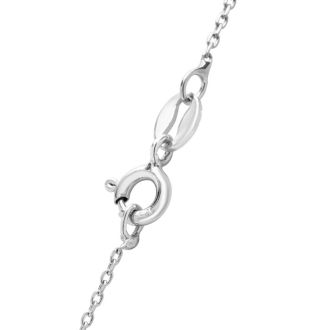 Estate Jewelry Oval Shape Sea Green Gemstone Necklace In Sterling Silver