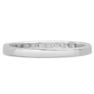 1/4 Carat Diamond Wedding Band In 14 Karat White Gold